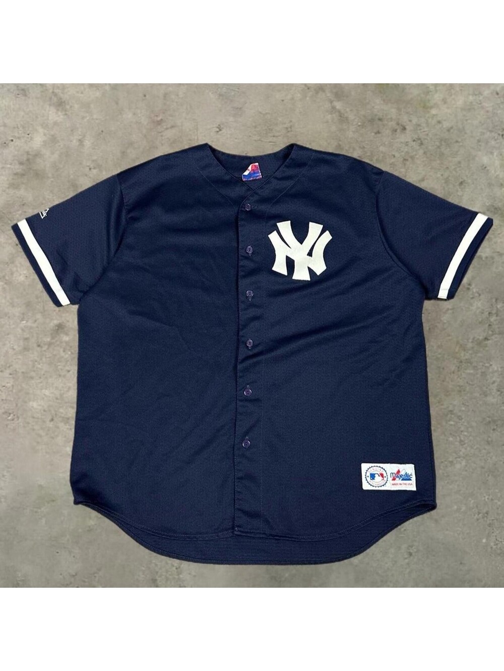 Vintage New York Yankees mob baseball jersey navy majestics 90s blank Men Xl